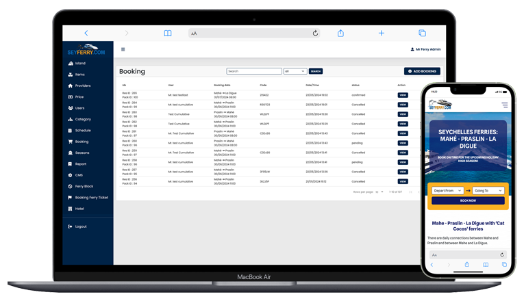 Seyferry - Online Ticket Booking Platform